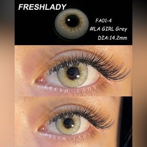🖤3/$60🖤 FreshLady LA Girl Gray yearly contact lense